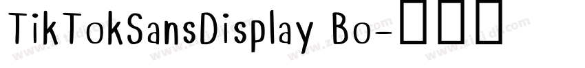 TikTokSansDisplay Bo字体转换